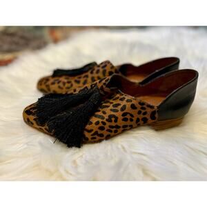 Sbicca Leopard Print Calf Hair Primwood Tassel Loafers | Size 7